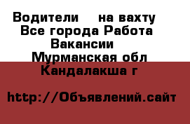 Водители BC на вахту. - Все города Работа » Вакансии   . Мурманская обл.,Кандалакша г.